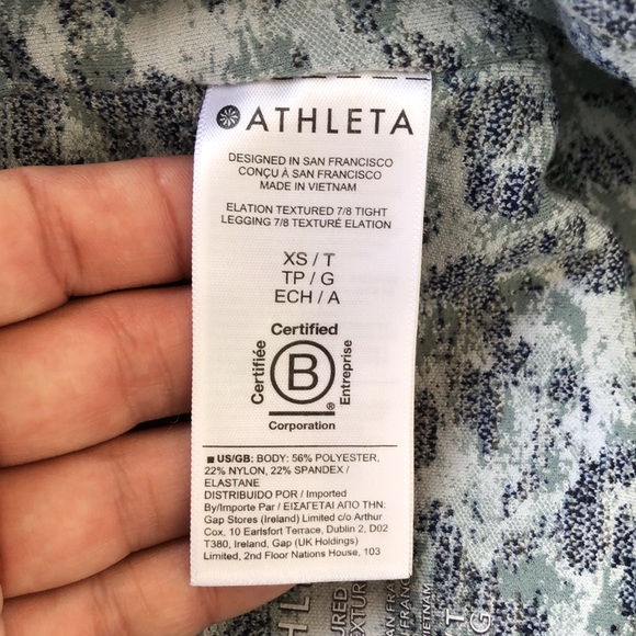 Worn once - ATHLETA Elation High-Rise 7/8 Textured Tight - Picture 4 of 10